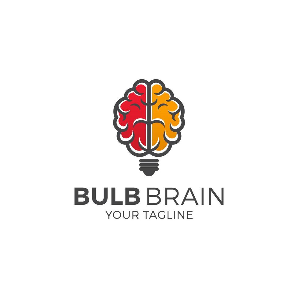 brain bulb icon symbol design. creative idea logo designs template vector