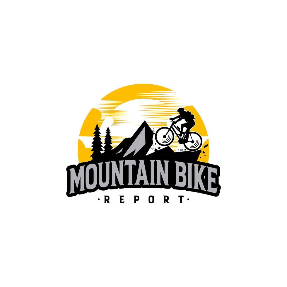 Mountain Bike Logo Design Vector Template