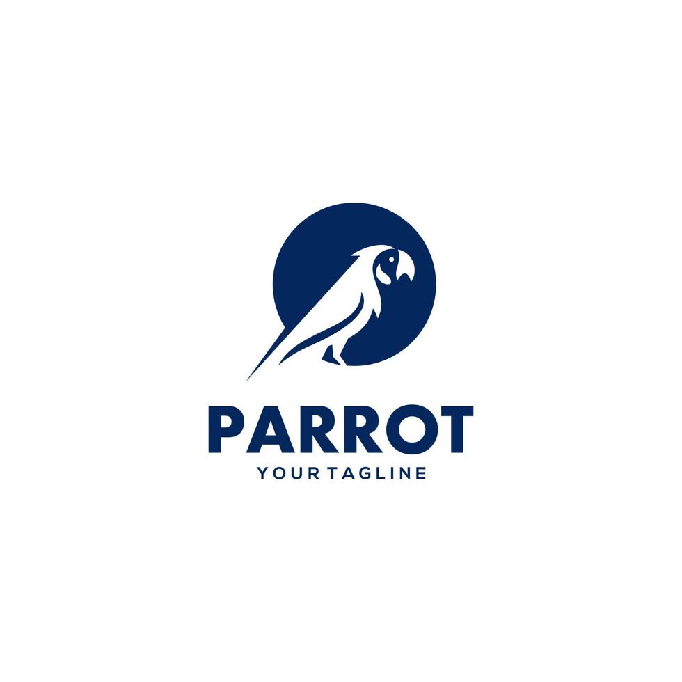 Parrot Logo Design Vector illustration