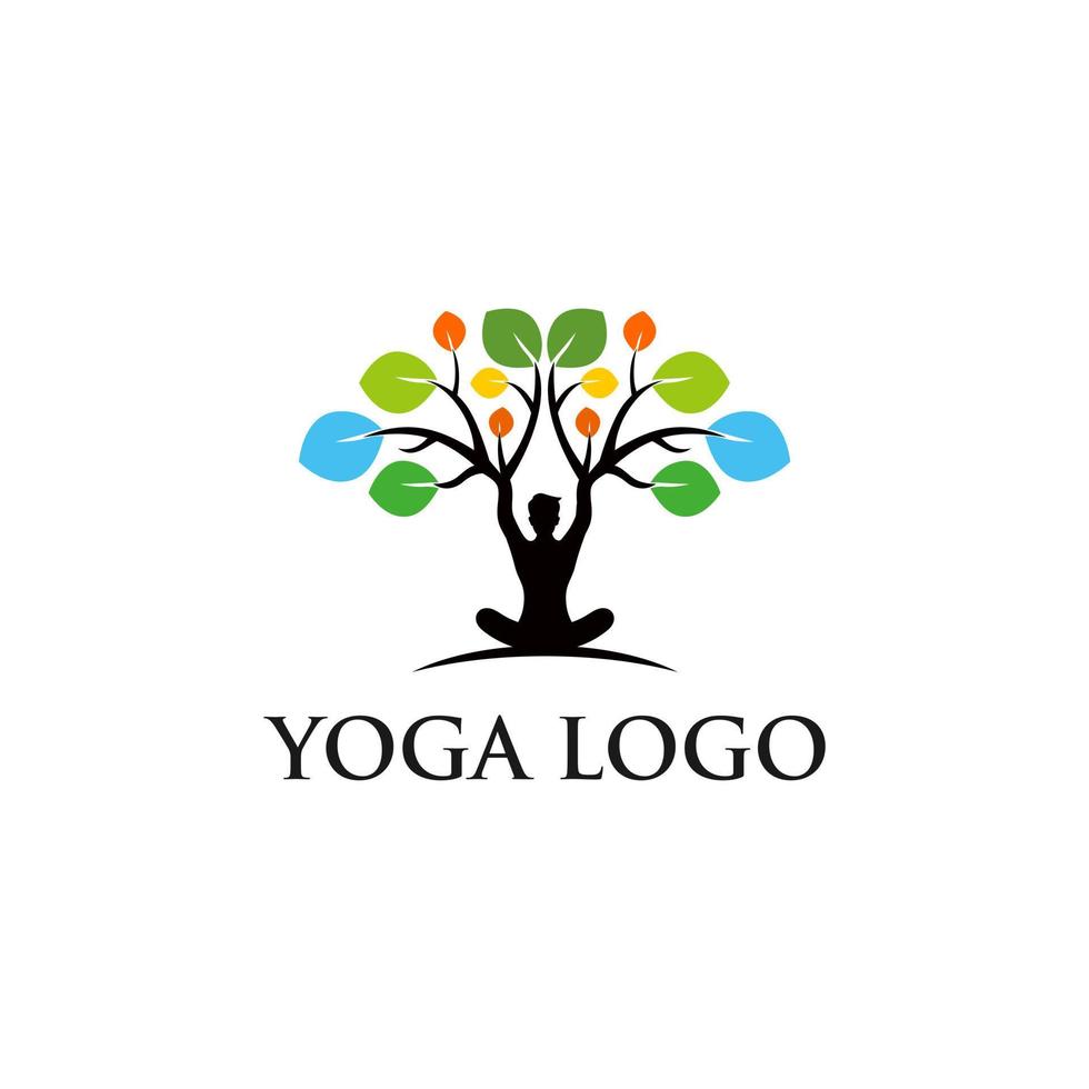 plantilla de vector de diseño de logotipo de yoga