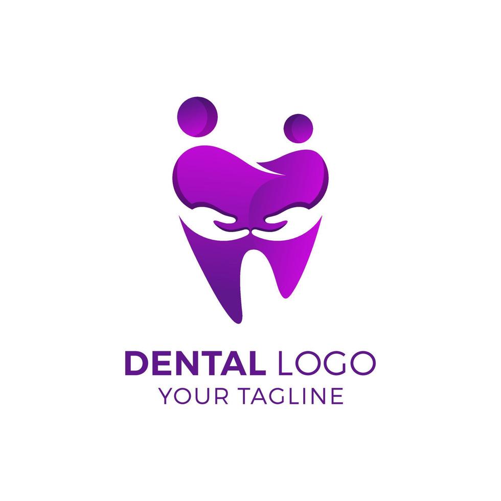 Plantilla de vector de icono y símbolo de logotipo de dentista dental