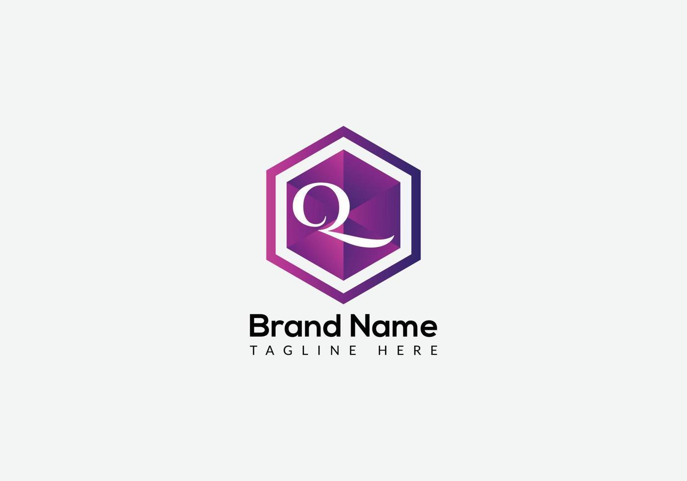 Abstract Q letter modern initial lettermarks logo design vector