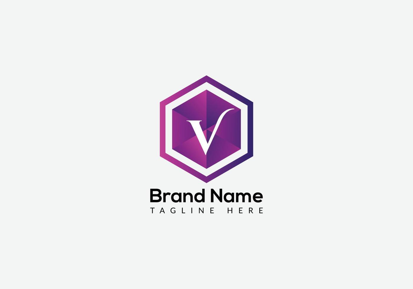 Abstract V letter modern initial lettermarks logo design vector