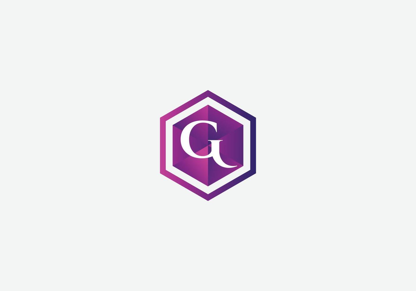 Abstract G letter modern initial lettermarks logo design vector