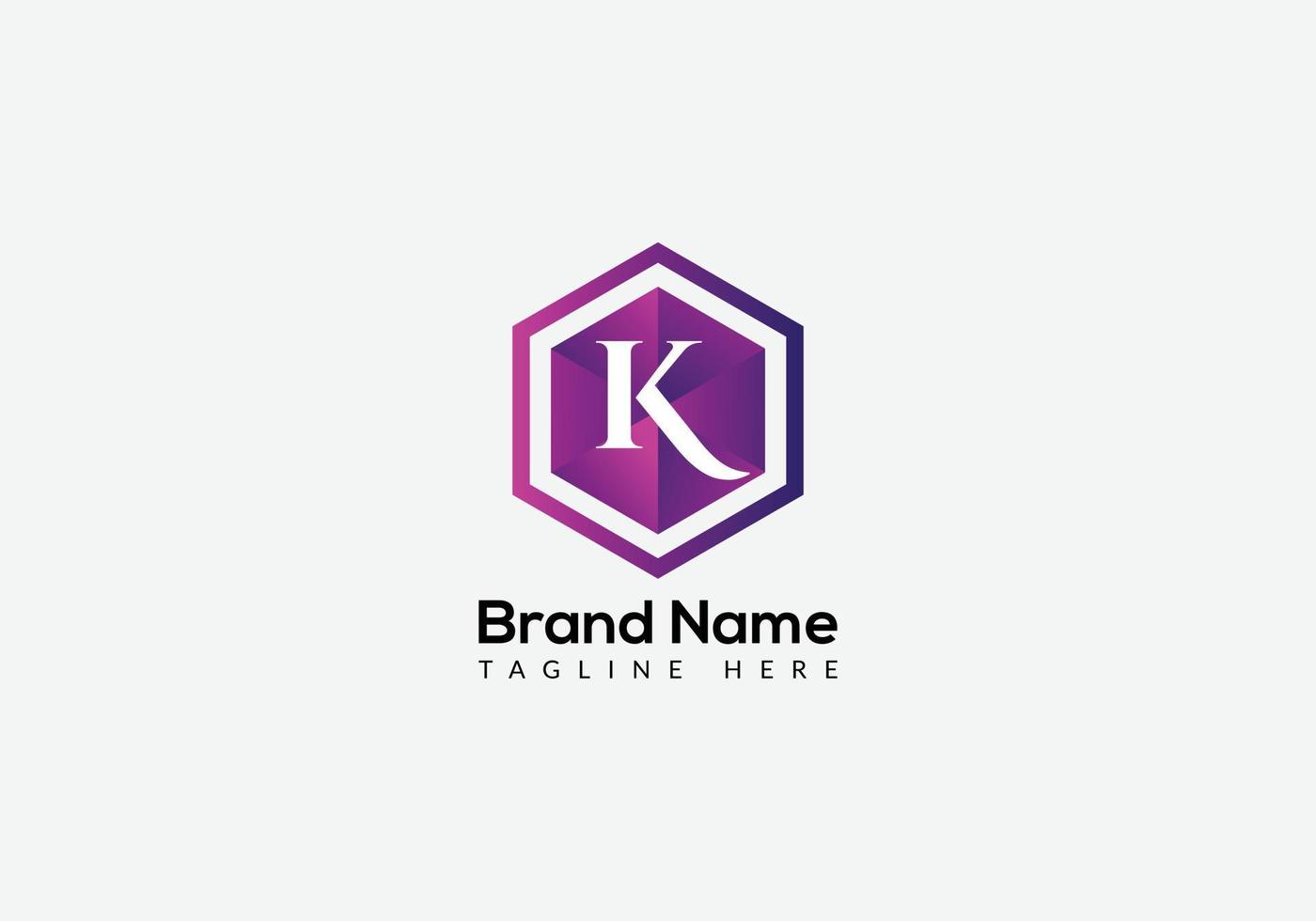 diseño de logotipo de letras iniciales modernas de letras k abstractas vector