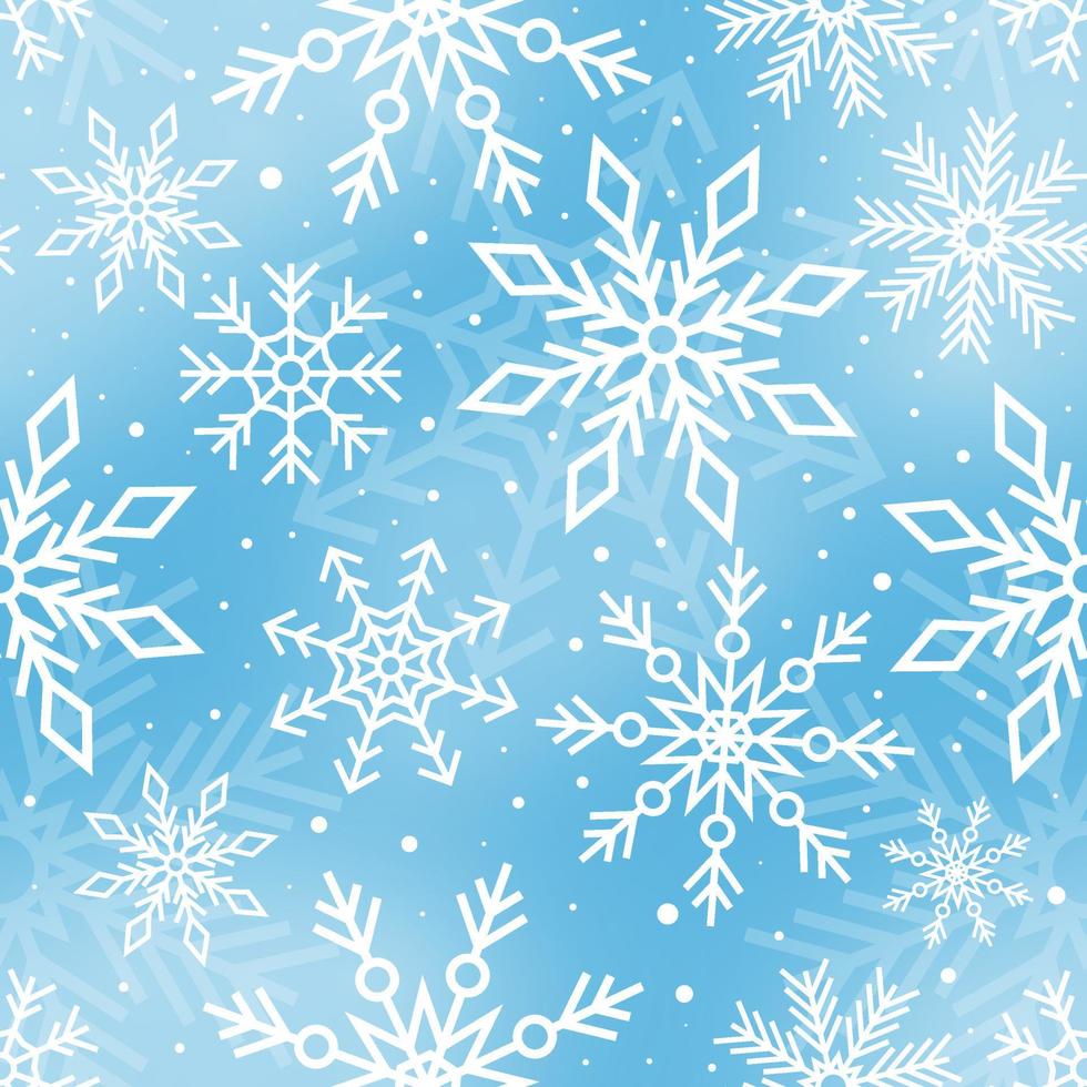 Snowflakes Winter Seamless Background vector