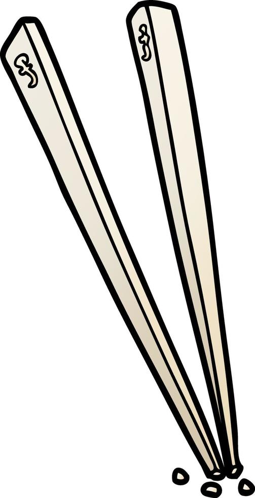 Cartoon cute chopsticks vector