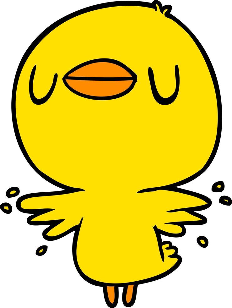 Cartoon cute chick bird vector