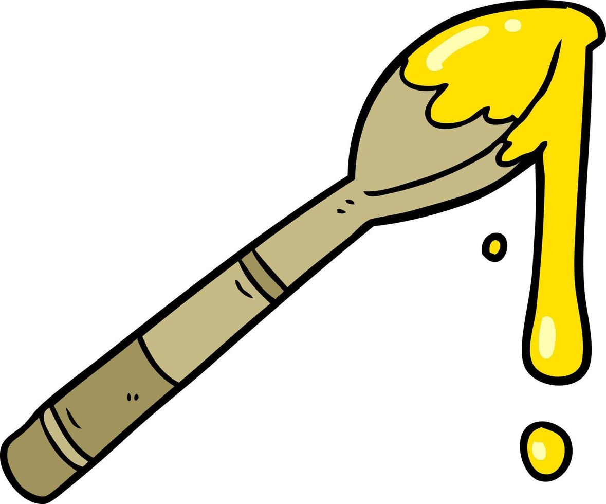 Cartoon cute spoon with honey vector