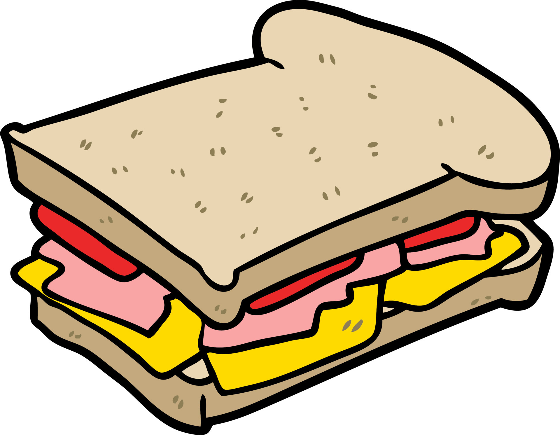 Cartoon cheese sandwich 13972022 Vector Art at Vecteezy