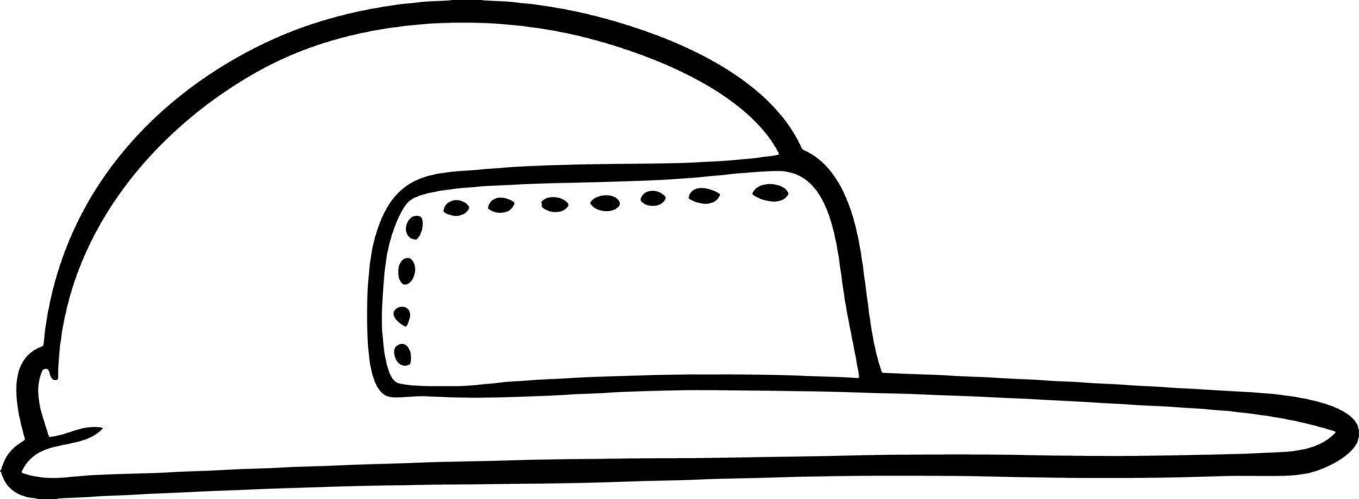 Line drawing cartoon cute hat vector