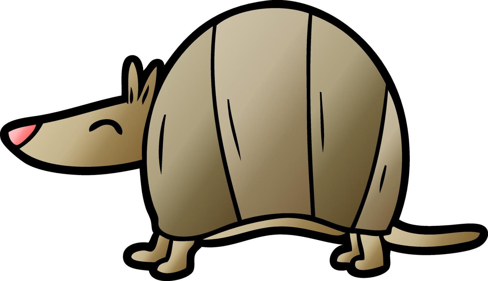 armadillo lindo de dibujos animados vector