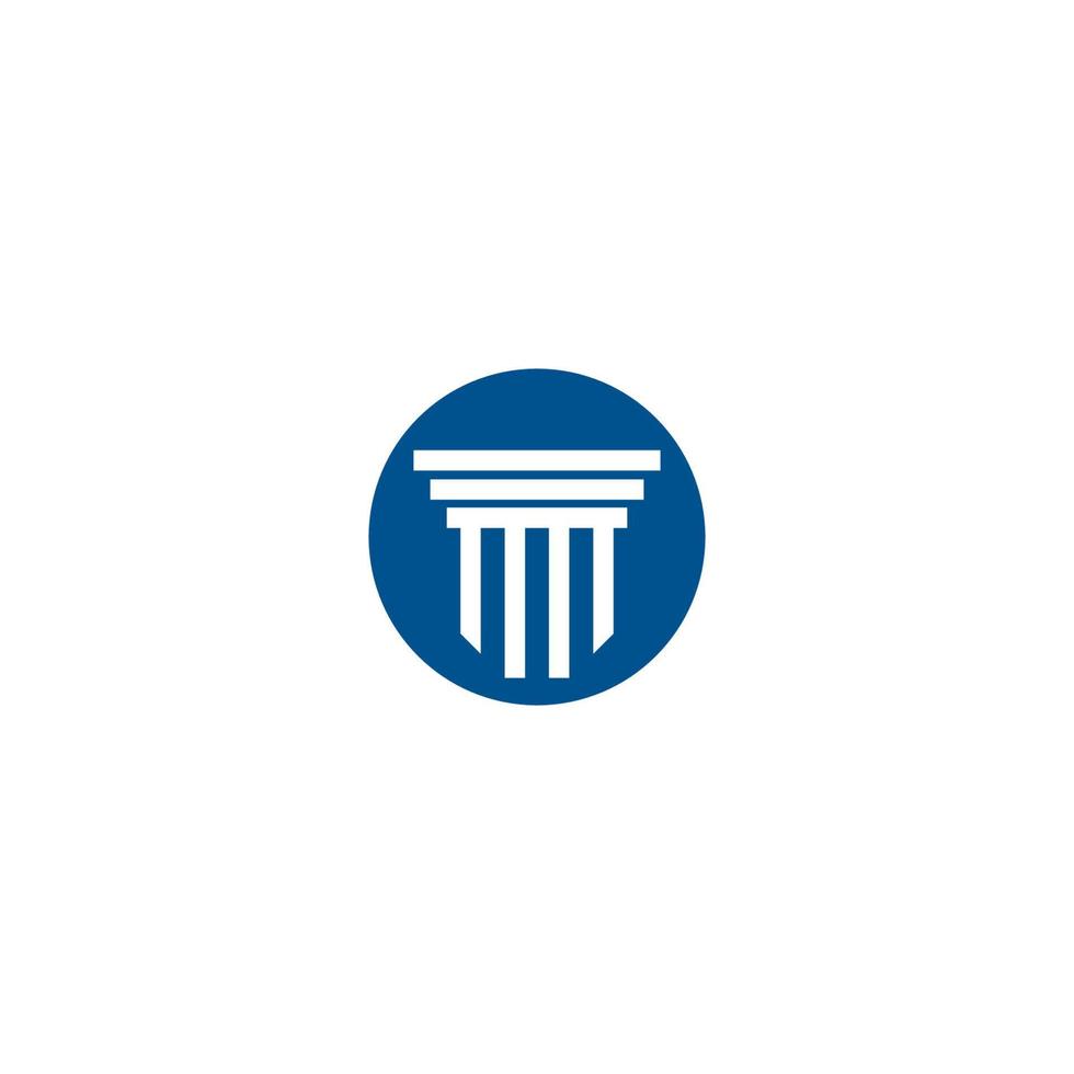 Pillar Logo Template. Column Vector