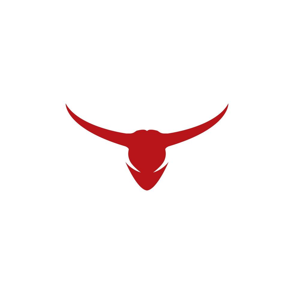 Bull head logo vector icon illustration