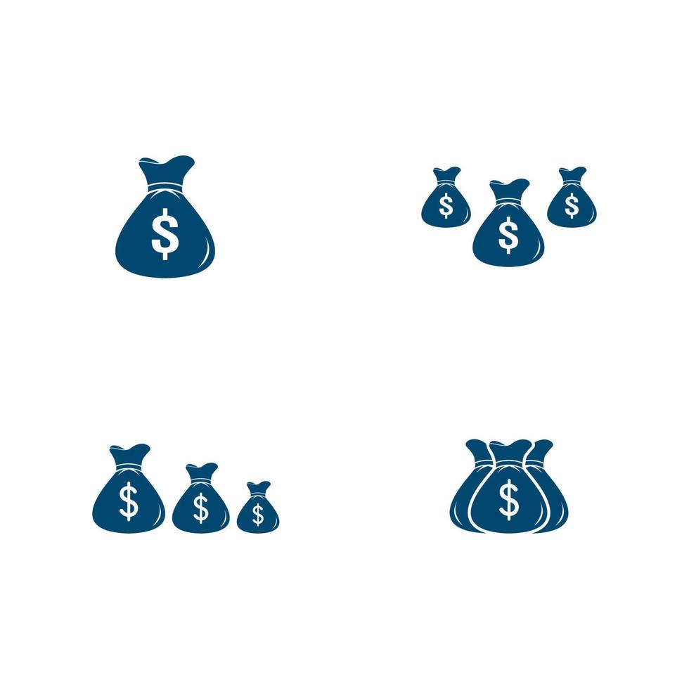 Money bag icon illustration isolated sign symbol. Money bag vector logo. Flat design