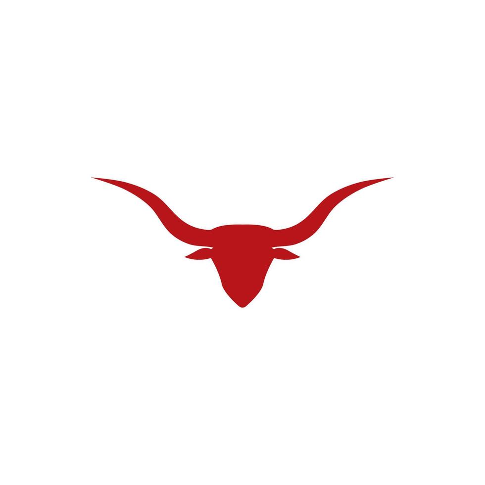 Bull head logo vector icon illustration