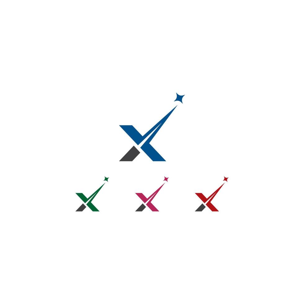 X Letter Logo Template vector icon