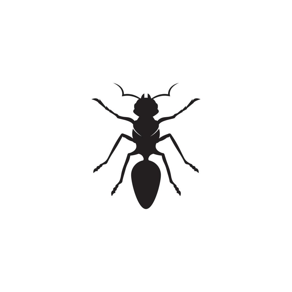 Ilustración de vector de plantilla de logotipo de hormiga