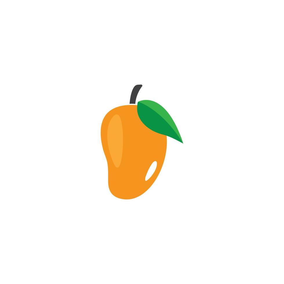 Mango in flat style. Mango vector logo. Mango