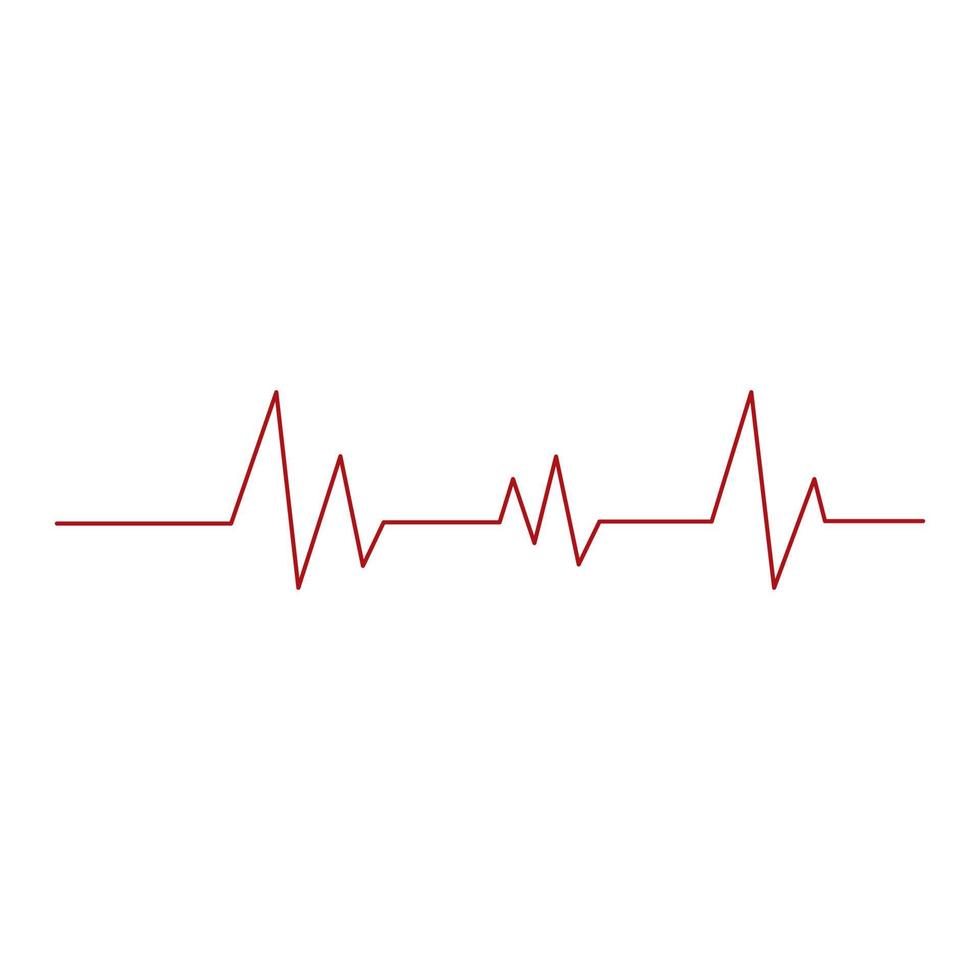 Heartbeat Cardiogram Icon Vector Logo