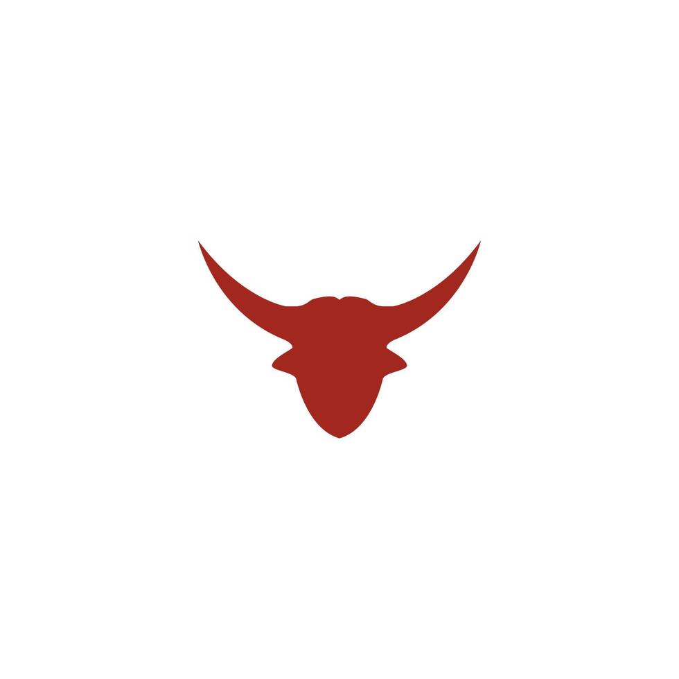Bull head logo vector icon illustration