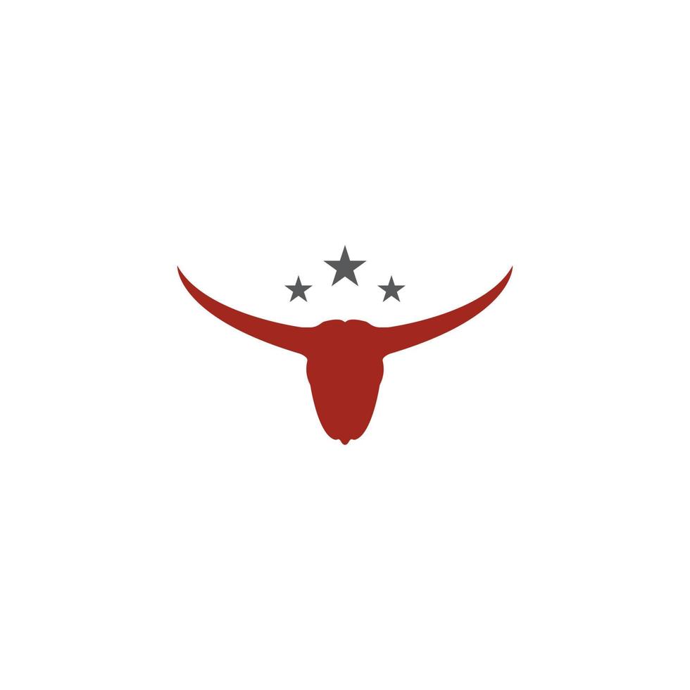 Bull head logo vector icon illustration