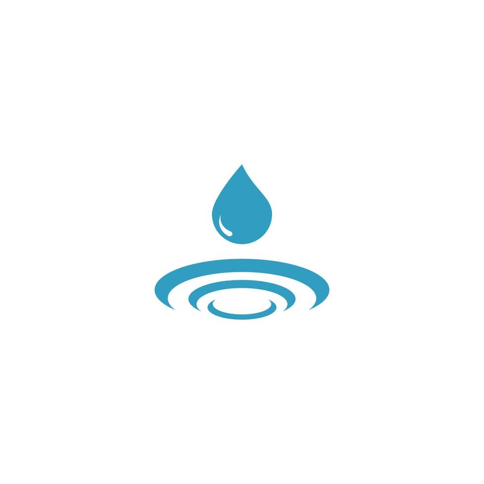 Set of abstract blue water drops symbols vector