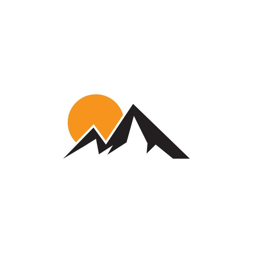 plantilla de negocio de logotipo de icono de alta montaña vector