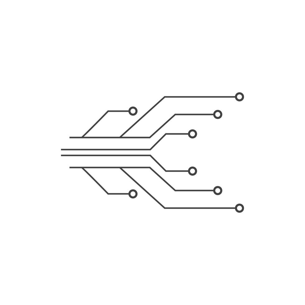 circuit technology ilustration vector