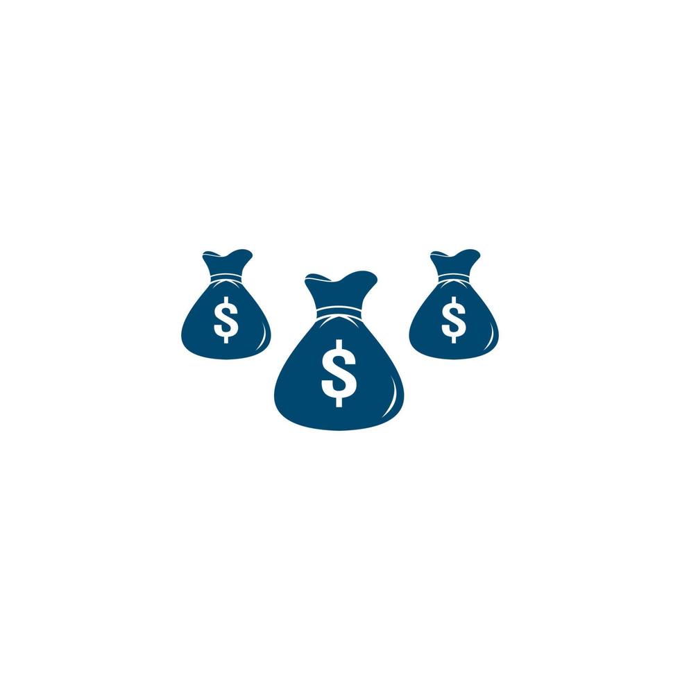 Money bag icon illustration isolated sign symbol. Money bag vector logo. Flat design