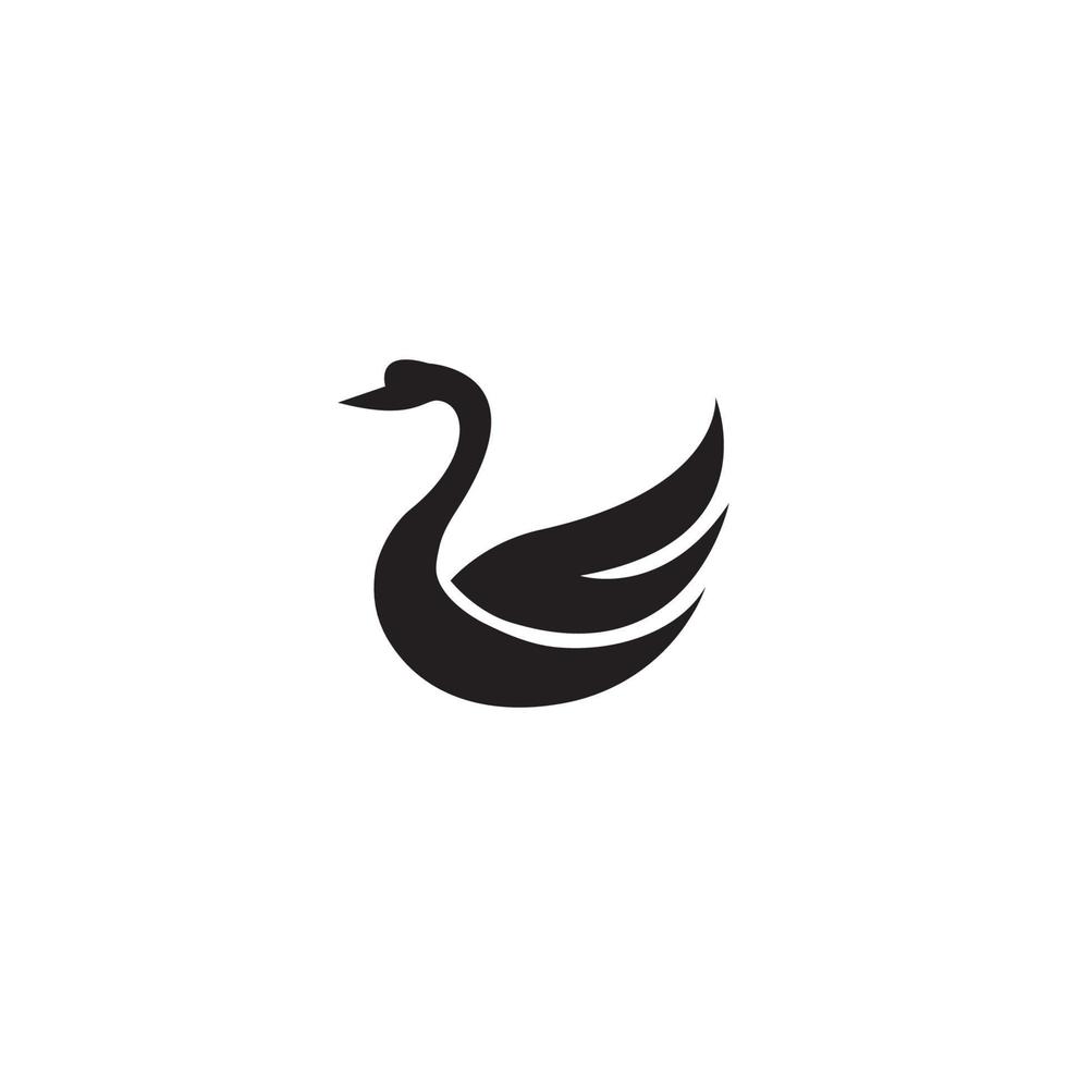 Ilustración de vector de plantilla de logotipo de cisne