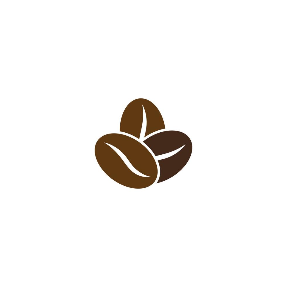 Ilustración de icono de vector de plantilla de granos de café de vector