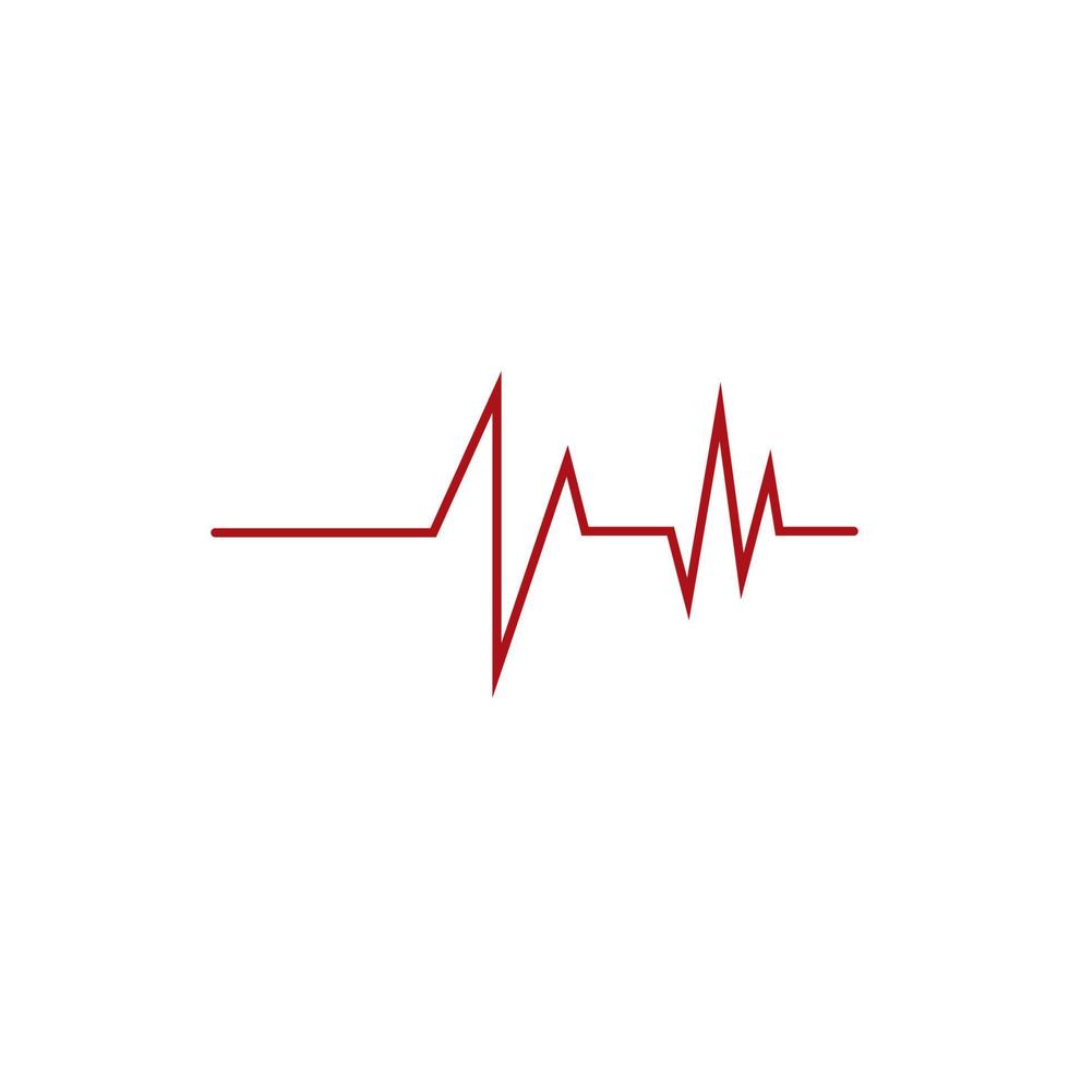 logotipo de vector de icono de cardiograma de latido