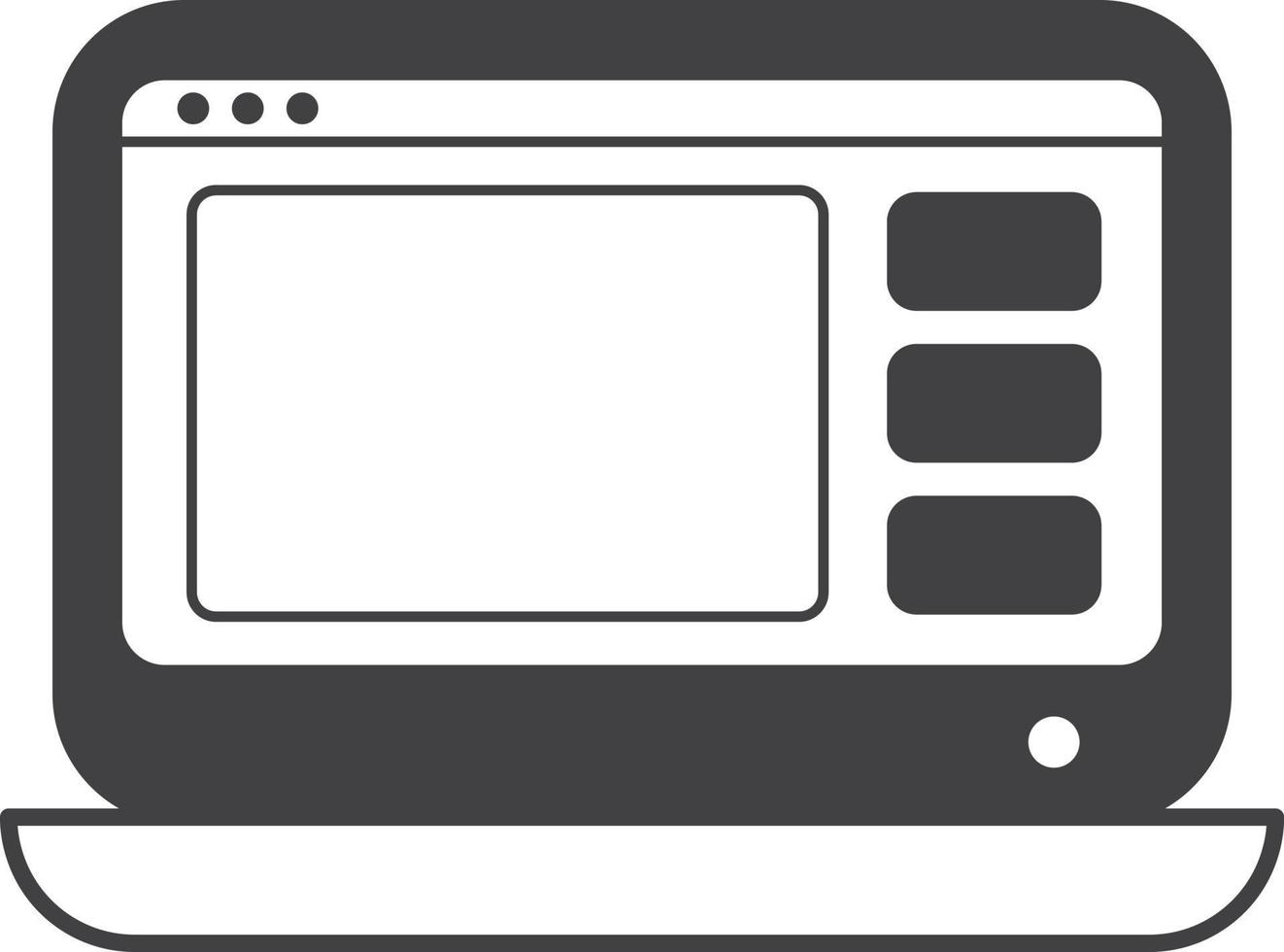Desktop computers and applications illustration in minimal style vector