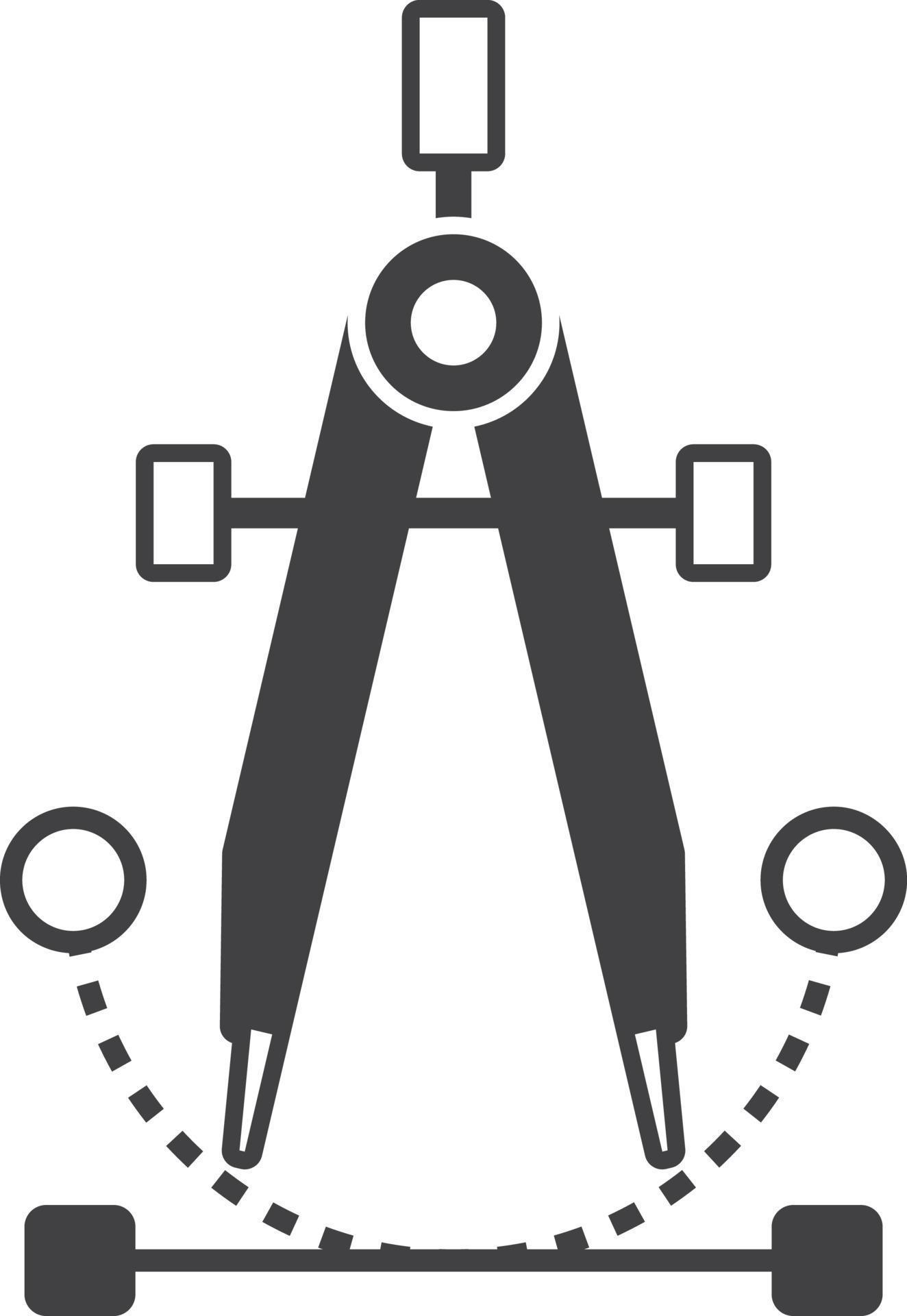 Compass divider illustration in minimal style 13972551 Vector Art at