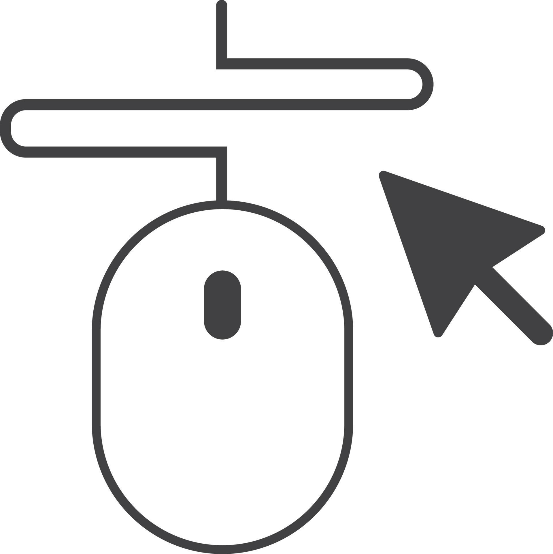 ilustración de mouse y cursor en estilo minimalista 13972643 Vector en