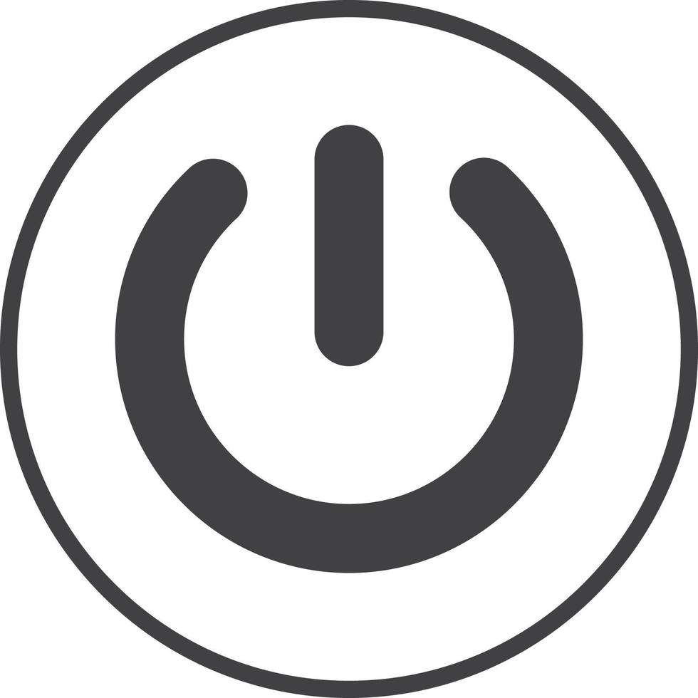 on and off button illustration in minimal style vector
