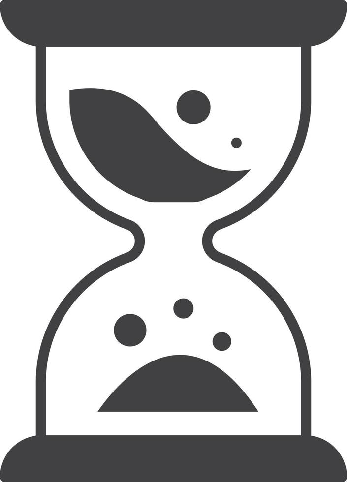 hourglass illustration in minimal style vector