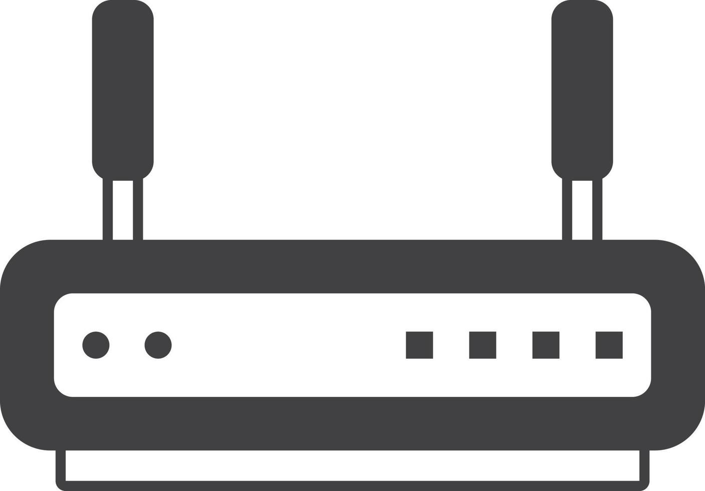 router device illustration in minimal style vector