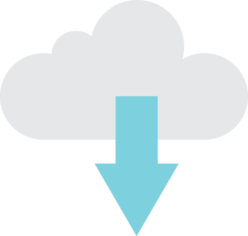 Download and Cloud illustration in minimal style vector