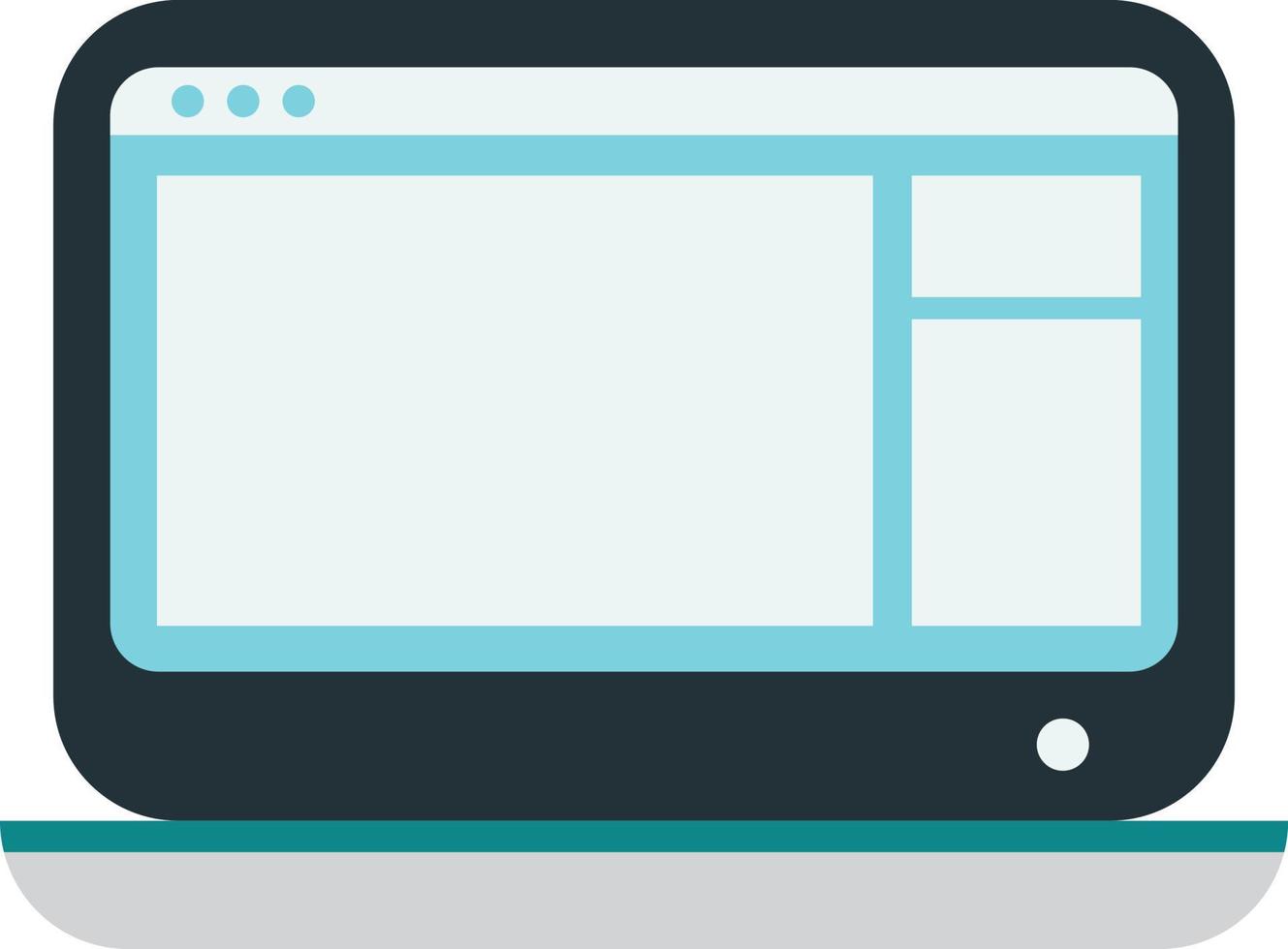 Desktop computers and applications illustration in minimal style vector