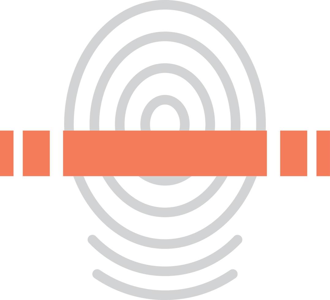 fingerprint scanning illustration in minimal style vector