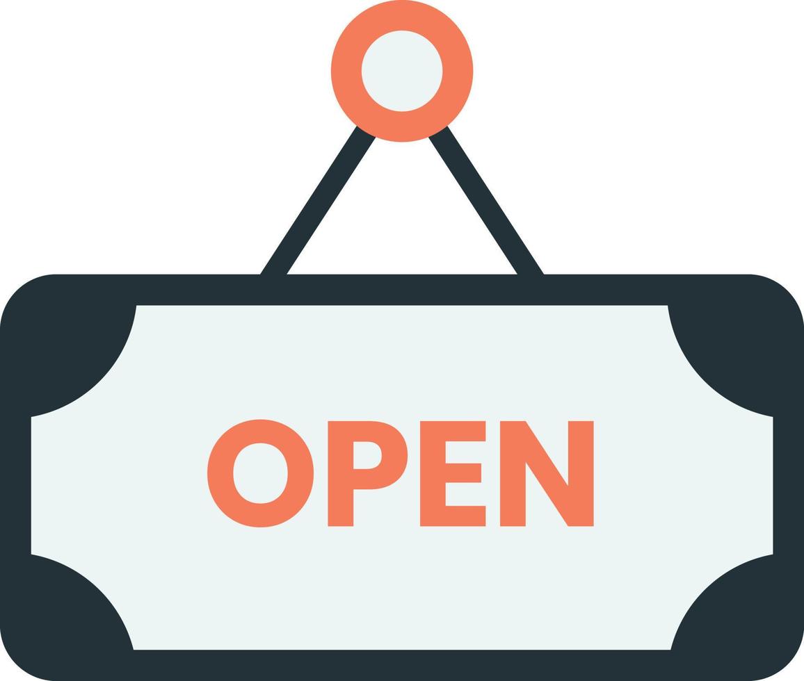open letter sign illustration in minimal style vector