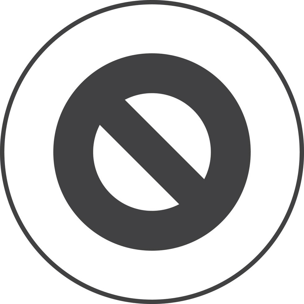 prohibition sign illustration in minimal style vector
