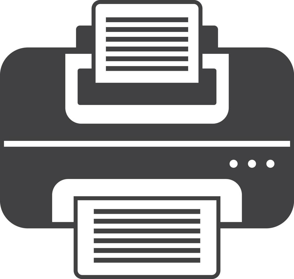 printer illustration in minimal style vector