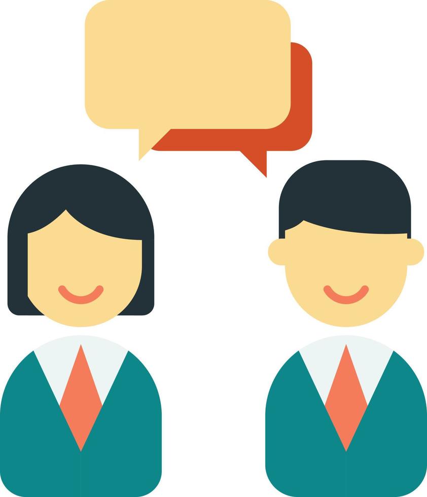 business people talking illustration in minimal style vector