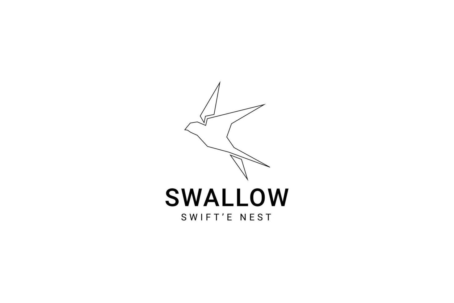 Modern Swallow'S Nest Logo Design vector