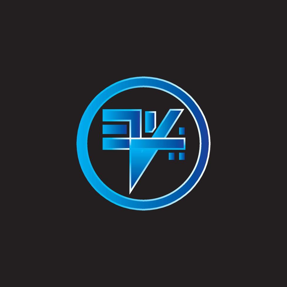 Amazing ETV logo design vector