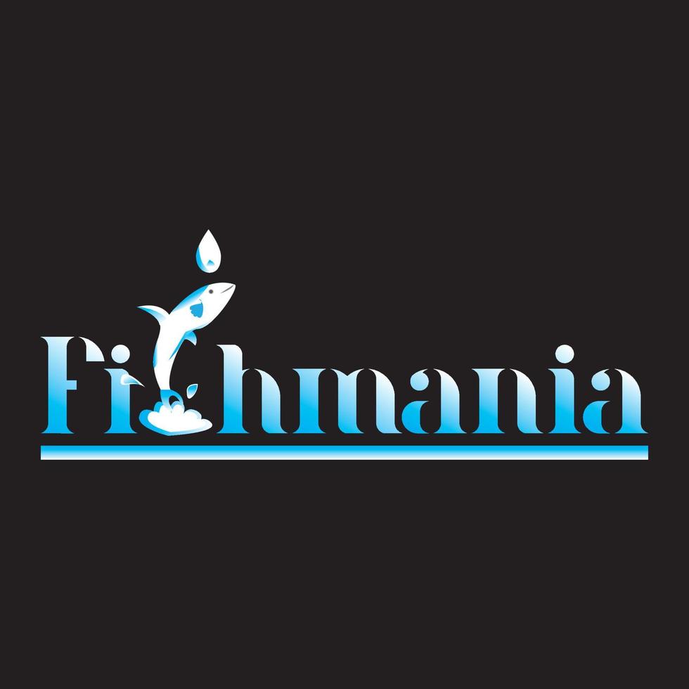 Fishmania logo deign for Business vector