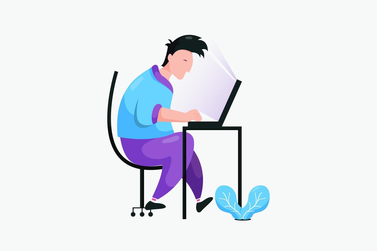 people working with laptops illustration design vector